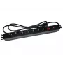 Alantec PZ071U power extension 1.8 m 7 AC outlet Indoor Black