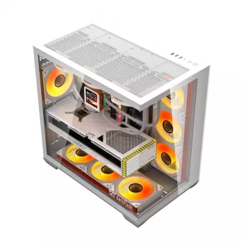 Computer case Darkflash C280 (white) with 7 cooling fans