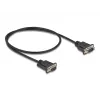 DeLOCK Serial Cable RS-232 D-Sub9 male to male 0.5 m Black
