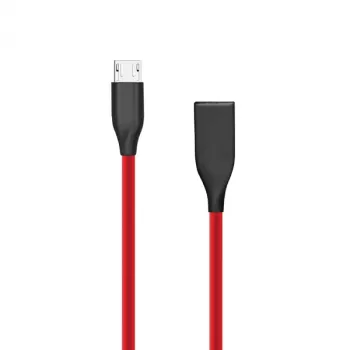 Silicone Cable USB-Micro USB (red,2m)