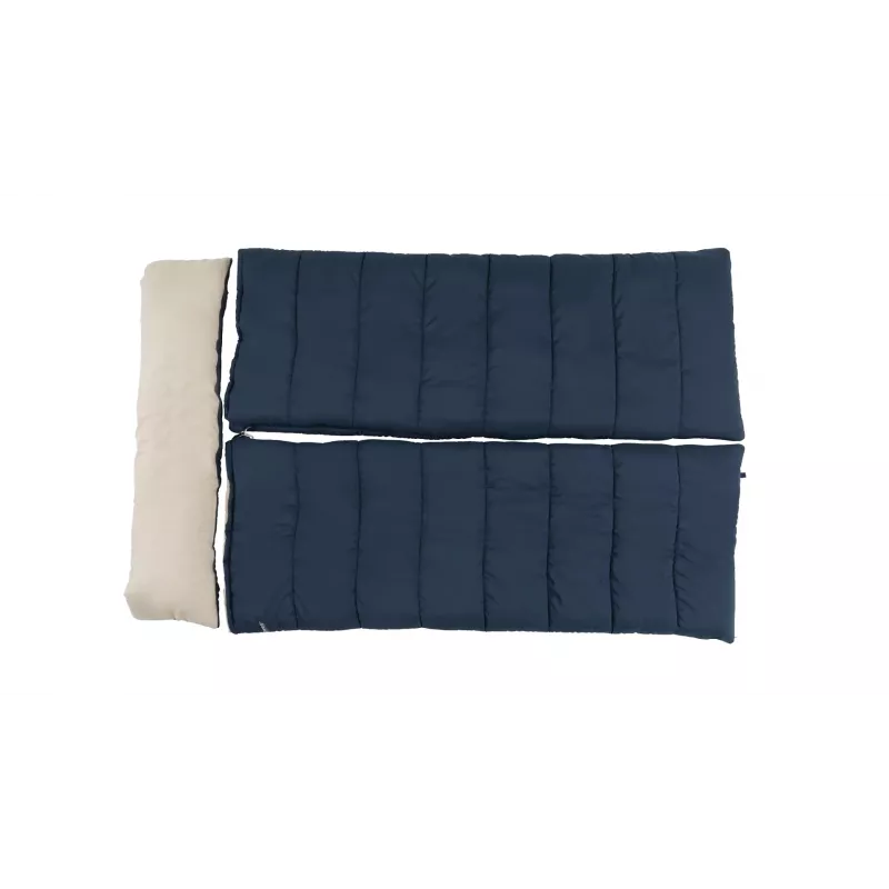 Sleeping bag Outwell Contour Lux Double rectangular polyester, 1450×2200 mm, max user height 190 cm, blue
