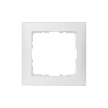 Wall plate / switch cover berker 10119909, white plastic, screwless, single unit