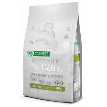 Dry dog food nature’s protection Superior Care White Dogs Grain Free Junior Small 10 kg — Fish, Protein 26%, Fat 15%