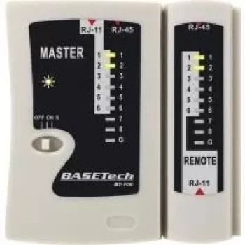 Basetech Cable Tester BT-100 BT-100 suitable for RJ-45, RJ-11