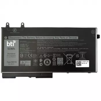 Battery BTI for Dell Latitude 5420 Rugged 11.4V 51Wh (3-cell) Black