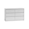 Chest of drawers top e shop K120 BIEL 2X3, 6 drawers, white, 750×400×1200 mm, particle board
