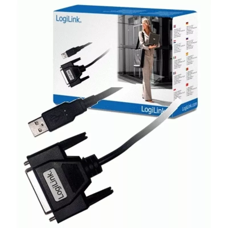 LogiLink UA0054A Parallel Cable Black 1.8 M