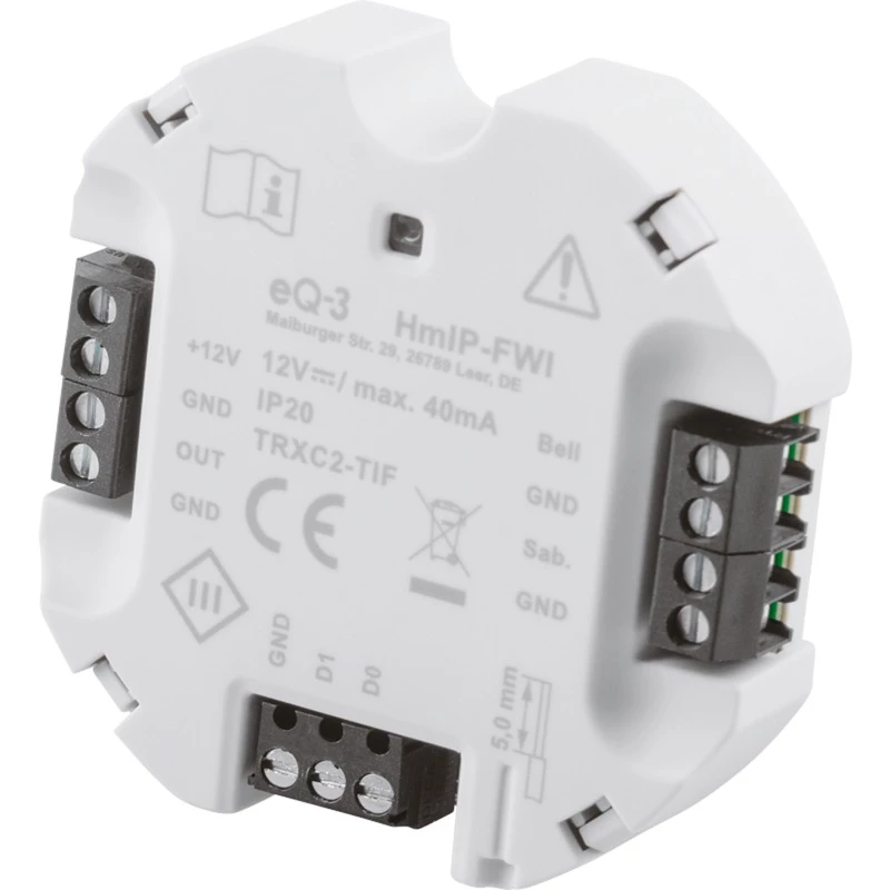 Homematic IP HMIP-FWI Smart Home Receiver 868 MHz Wired White