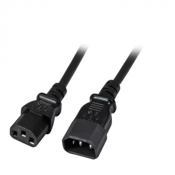 EFB-Elektronik IEC Power Extension Cable C14 180° - C13 180°, black, 1.0 m, 3 x 0,75 mm² Manufacturer: EFB Elektronik (EK503.1)
