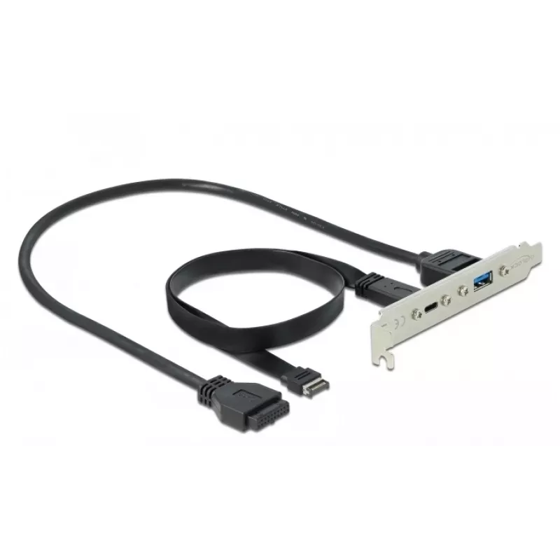 Slot Bracket DeLOCK 89934 with 1 x USB Type-C and 1 x USB Type-A Port