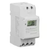 DIN rail electronic timer switch QOLTEC 50983, battery powered, for automation circuits