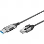 Goobay Ethernet-Cable USB-A 3.0 to RJ45 Slim 2 m - connects router, modem or (74395)
