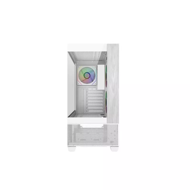 Cooler Master E690-WHNN-S00 Elite 690 WOOD White, 270° Full-View Tempered Glass, Seamless Bevel