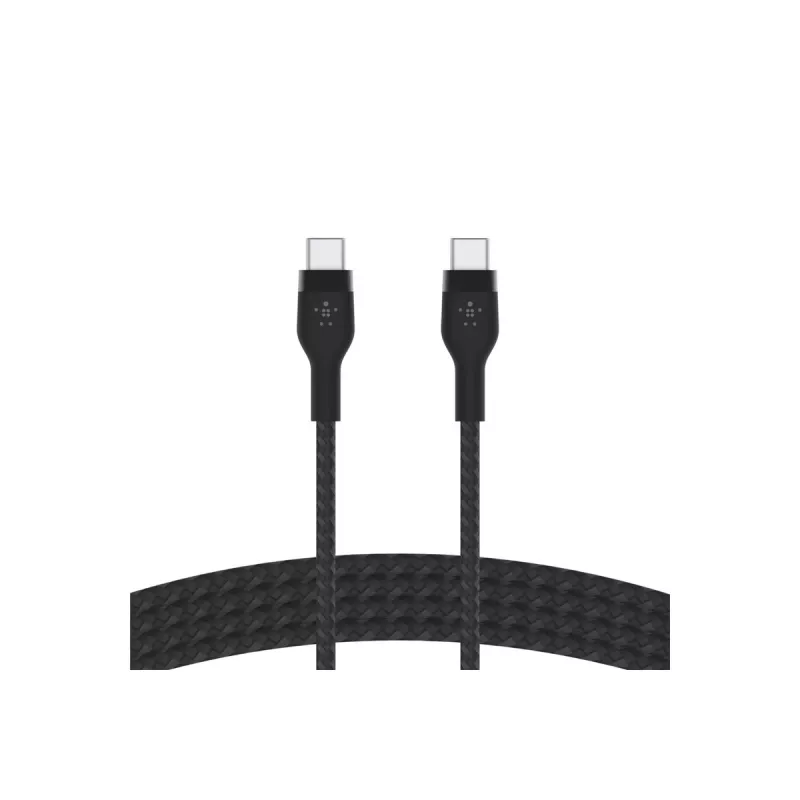 Cable BoostCharge USB-C/USB-C braided silicone 2 m, black