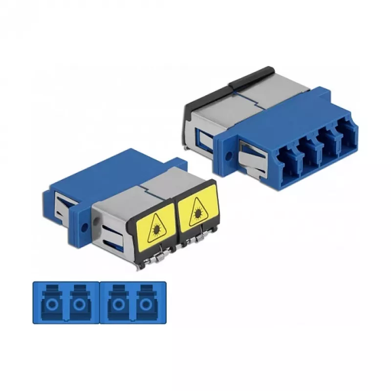 Optical Fiber Coupler DeLOCK 86903 LC Quad female to LC Quad female Single-mode blue