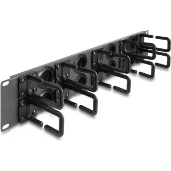 Cable management panel DeLOCK 66746 Grey Metal Plastic 19 inch