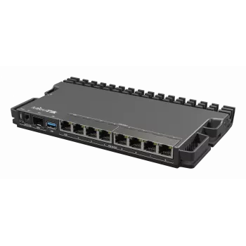 Wired router MikroTik RB5009UPR+S+IN — 8x RJ-45 PoE ports, 2.5GbE, SFP+ slot, RouterOS