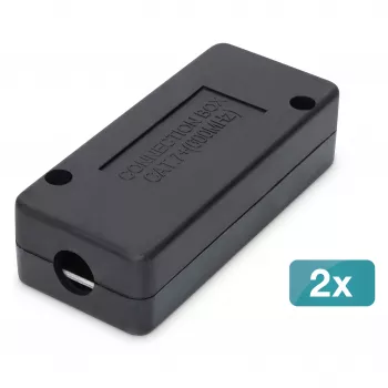 DIGITUS CAT 7 connection module, 2 pcs, Cat7, ABS housing, black, 80×35×26 mm