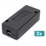 DIGITUS CAT 7 connection module, 2 pcs, Cat7, ABS housing, black, 80×35×26 mm
