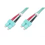 DIGITUS Professional - Patch-Cable - SC multi-mode (M) to SC multi-mode (M) - 2 m - Fibre Optic - 50/125 micrometre - OM3 - Halogen-Free - aquamarine