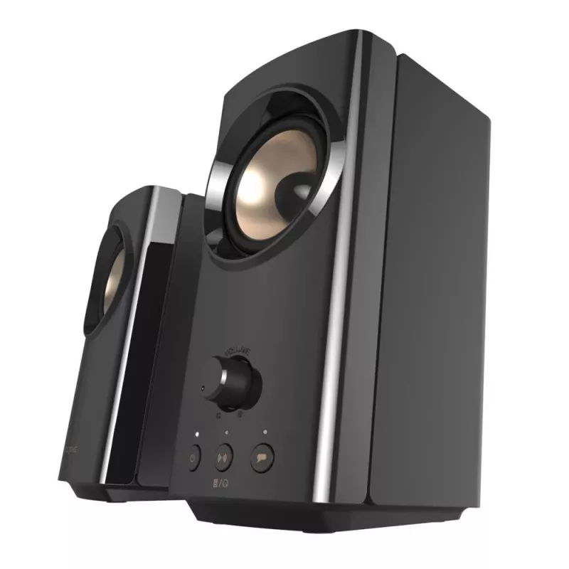 CREATIVE T60 2.0 Compact Hi-Fi Desktop Speakers with Clear Dialog and Surround by Sound Blaster SmartComms Kit USB-C Audio Mic and Headset Ports B