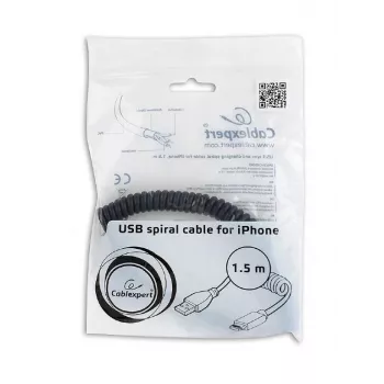 Lightning cable Gembird CC-LMAM-1.5M — 1.5 m, Lightning to USB-A, black