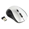 Wireless optical mouse Gembird MUSW-4B-02-BS, RF, ambidextrous, 1600 DPI, 4 buttons, silver/black