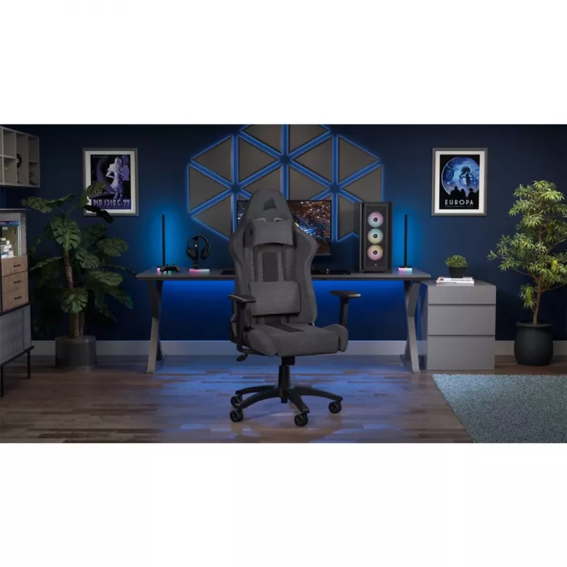 CORSAIR - TC100 RELAXED Gaming Chair (Fabric - Grey/Black