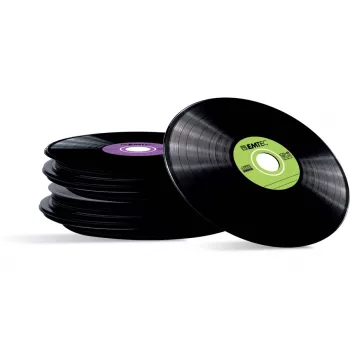 EMTEC Vinyl Look - 10 x CD-R - 700 MB (80 Min) 52x - Blue, Yellow, lilac, Green, pink - Slim Jewel Case