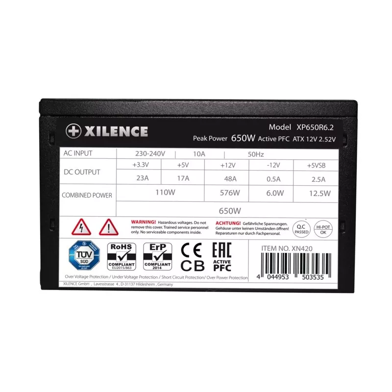 Power Supply Unit Xilence Performance C XP650R6.2 650 W
