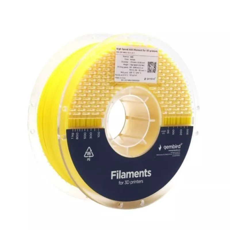 3D printing filament Gembird ABS 1.75 mm Yellow 1 kg