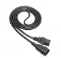 Akyga AK-UP-06 Server Power Cable IEC C14 to C15, 1.8 m, Black
