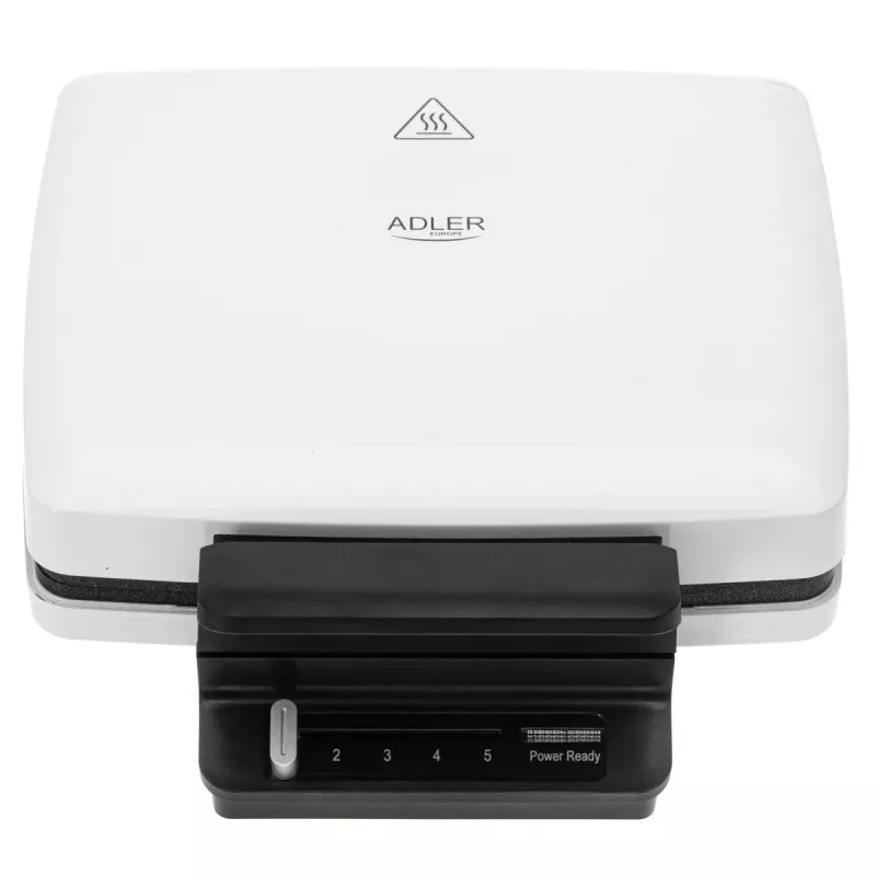 Waffle maker Adler AD 3085 — 1200 W, 2 rectangular waffles 9×13 cm, adjustable temperature, nonstick plates