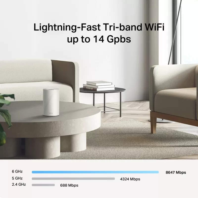Wireless mesh router system TP‑LINK Deco BE68 (3‑pack) Wi‑Fi 7 mesh kit