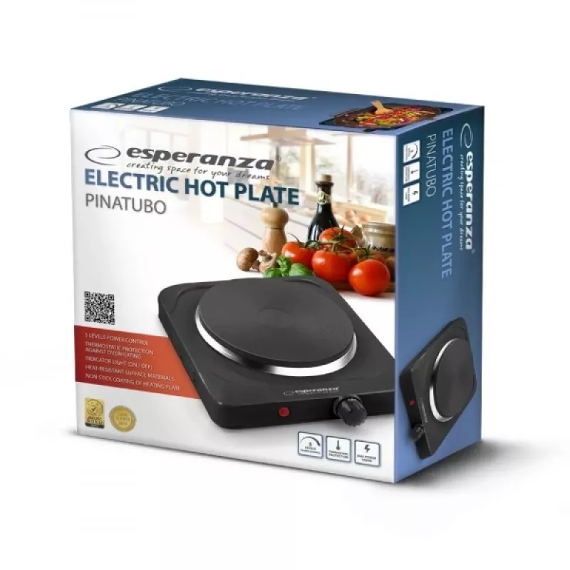 Esperanza EKH002K hob Black Countertop Sealed plate 1 zone(s)