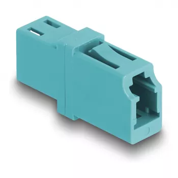 DeLOCK Optical Fiber Coupler LC Simplex female to LC Simplex female OM3 aqua
