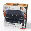 Waffle maker Adler AD 3087 — electric Belgian waffle iron, 2200 W, 2 rectangular plates 9×17 cm, black