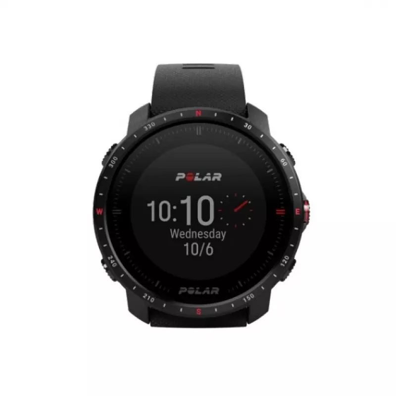 Polar Grit X Pro - Titanium - Sports watch with strap - perforated leather - grey - Band size: M/L - Display 3cm (1.2) - Bluetooth - 41 g (90085777)