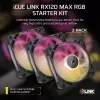 Corsair iCUE LINK RX120 MAX ARGB 120mm Case Fans 3-Pack Black
