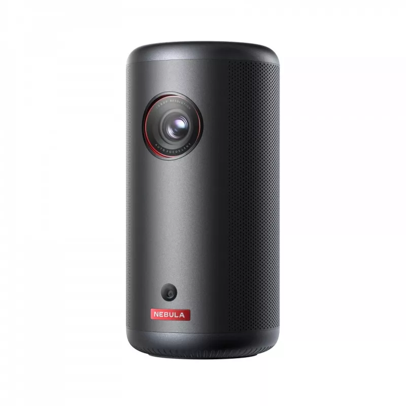Portable standard-throw projector Anker Nebula Capsule 3 — DLP 1080p, 200 ANSI lumens, 16:9, red/black, AC or battery