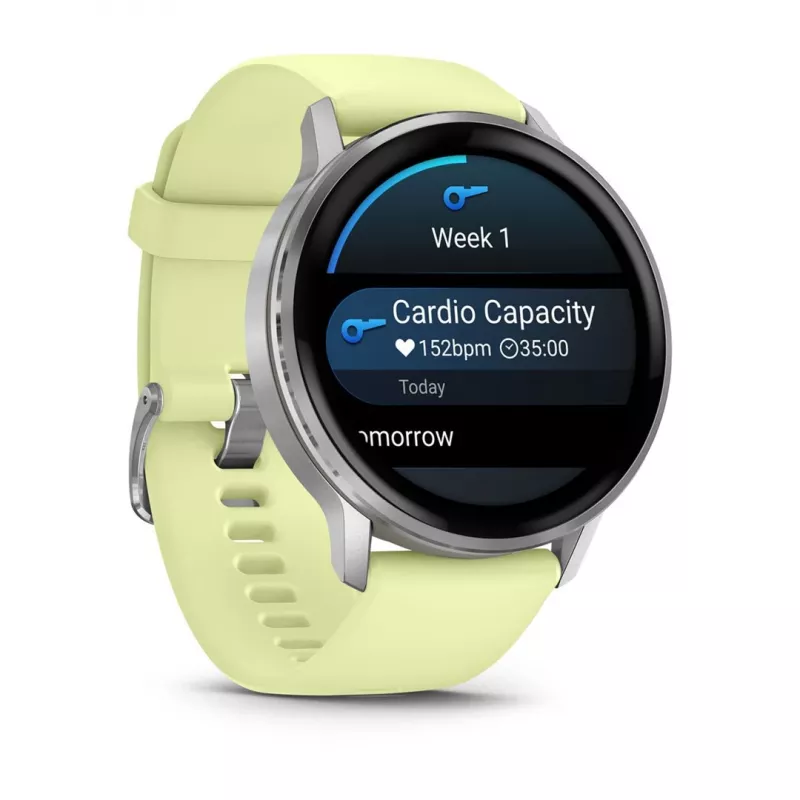 Garmin Venu 010-03014-02 smartwatch / sport watch 3.56 cm (1.4) AMOLED 45 mm Digital 454 x 454 pixels Touchscreen Silver Wi-Fi GPS (satellite)