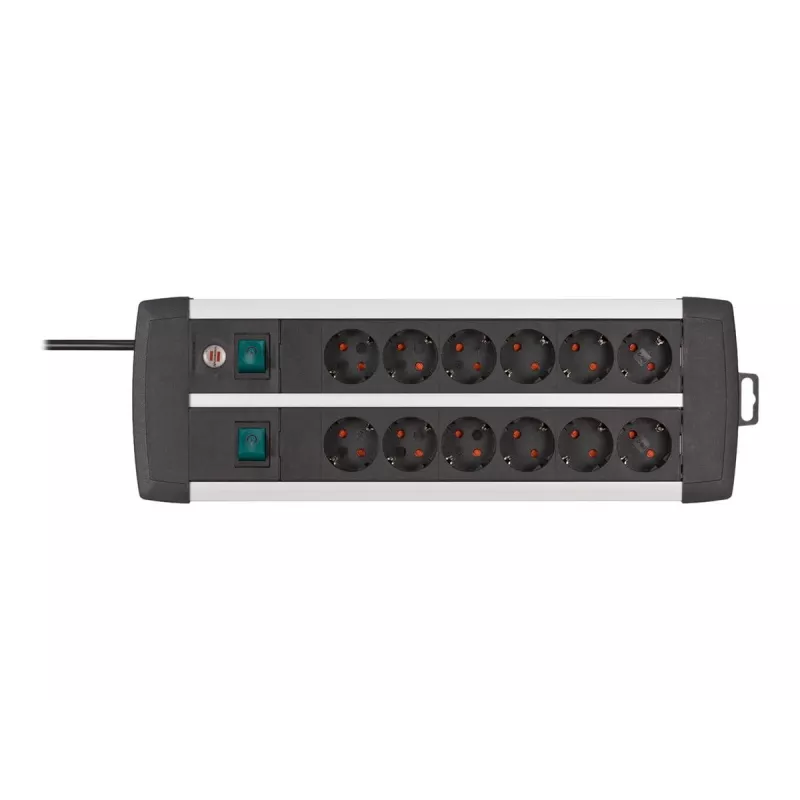 Power Extension Brennenstuhl 1391000912 3m 12 AC Outlets Indoor Black White