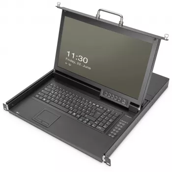 Digitus 17 inch HD LCD KVM Console 16-Port HDMI German Keyboard
