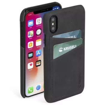 Cover Krusell Sunne 2 Card Cover iPhone XS Max Black