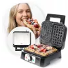 Waffle maker PROMIS WAP1600 — 2-portion rectangular plates, 1200 W, non-stick, thermostat, cool-touch handle, LED indicators