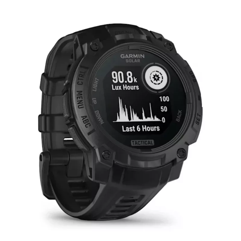 Smartwatch GARMIN Instinct 3 45mm Solar Tactical Edition Black — 45mm, solar charging, GPS, heart rate monitor