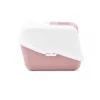 Covered cat litter box Savic Nestor White-Pink, hooded enclosed tray, 56×39×38.5 cm