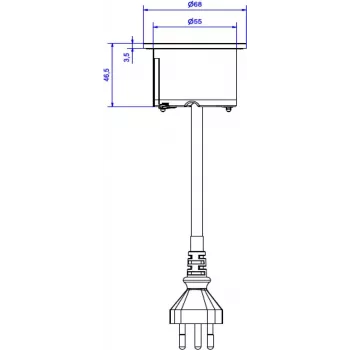 Bachmann Socket Outlet PIX 1xCH T13 2, 0m 926.305 (926.305)