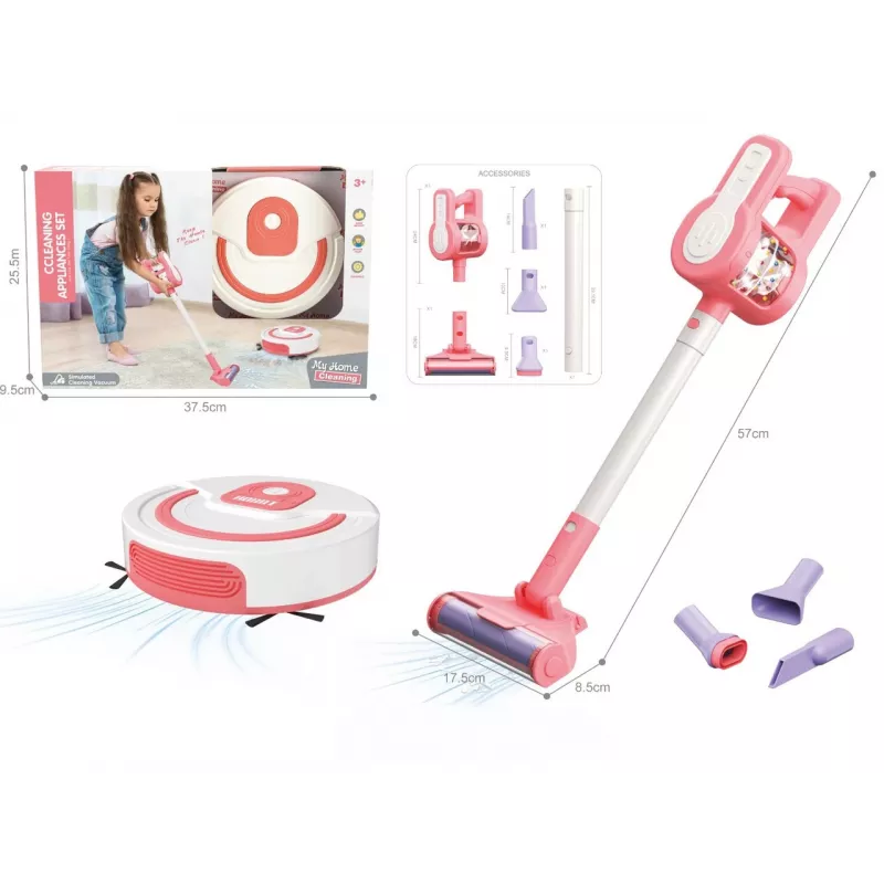 Upright vacuum cleaner and cleaning robot
