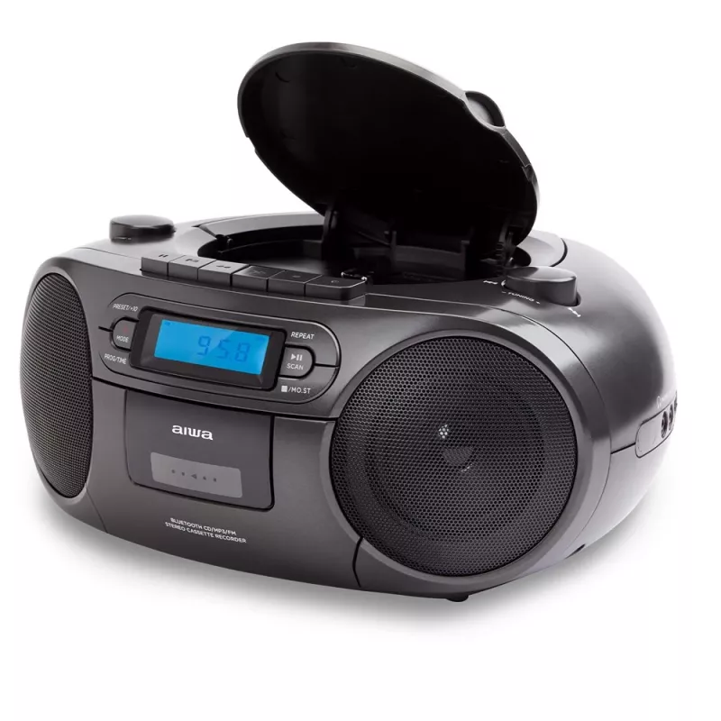 Portable stereo system Aiwa BBTC-550BK Digital 6 W FM PLL Black